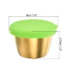 Unique Bargains Reusable Leak Proof Metal Green Condiment Containers With Lids