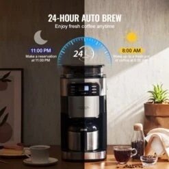 VEVOR Coffee Maker With Grinder, 8 Cup Coffee Machine, Grind And Brew Coffee Maker With 3 Brew Strength Control, 24-Hour Timer For Auto Brew -Target KitchenAid GUEST cb5fcba6 f3e5 4d14 a877 40f0b35bcd30
