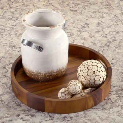 Kalmar Home Round Serving Tray - 13" - Solid Bottom 4 Kalmar Home Round Serving Tray - 13" - Solid Bottom - Image 2