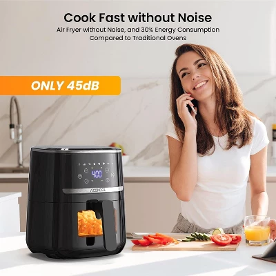 5 Quart Air Fryer 5 Quart, Digital Display, 8 Cooking Presets, Oilless Cooker For Quick Meal, UP To 400℉, Nonstick Silicone Liner, Timer 7 5 Quart Air Fryer 5 Quart, Digital Display, 8 Cooking Presets, Oilless Cooker For Quick Meal, UP To 400℉, Nonstick Silicone Liner, Timer - Image 5