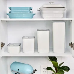 IDesign Small Canister With Removable Pour Cap - Set Of 4 - White -Target KitchenAid GUEST cb8e06d8 db9f 4972 acf3 9b952bc63019