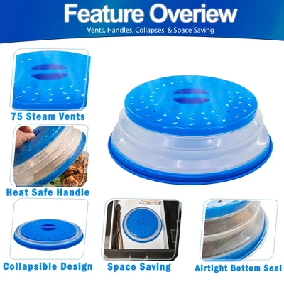5 Star Super Deals Microwave Splatter Guard Cover - Large - Collapsible Lid For Food Protection And Easy Storage - BPA-Free, Dishwasher Safe 4 5 Star Super Deals Microwave Splatter Guard Cover - Large - Collapsible Lid For Food Protection And Easy Storage - BPA-Free, Dishwasher Safe - Image 2