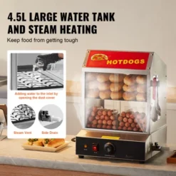 VEVOR Hot Dog Steamer, 28.5QT, 2-Tier Hot Dog Hut Steamer, 86℉~185℉ Temperature Control, Electric Bun Warmer With Tempered Glass Slide Doors 13 VEVOR Hot Dog Steamer, 28.5QT, 2-Tier Hot Dog Hut Steamer, 86℉~185℉ Temperature Control, Electric Bun Warmer With Tempered Glass Slide Doors -Target KitchenAid GUEST cc0f7123 a2cb 4662 a76e 3587bff1996a