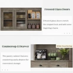 Acekool 71" Kitchen Pantry Cabinet With Adjustable Shelves, Drawers & Microwave Stand 14 Acekool 71" Kitchen Pantry Cabinet With Adjustable Shelves, Drawers & Microwave Stand -Target KitchenAid GUEST cc73ffe0 e196 4bfa 881f 6bef3b75c193