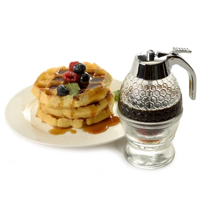 Norpro Honey Dispenser 1 Cup: Glass Syrup Pitcher, 8 Oz Capacity, Hand Wash, Silver & Clear Condiment Server 6 Norpro Honey Dispenser 1 Cup: Glass Syrup Pitcher, 8 Oz Capacity, Hand Wash, Silver & Clear Condiment Server - Image 4