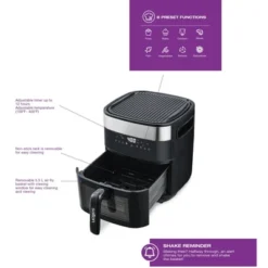 Salton Flip & Cook 3-in-1 185oz Air Fryer, Grill, & Dehydrator With Viewing Window -Target KitchenAid GUEST cca45076 1149 4de6 9961 ace4656a91b4