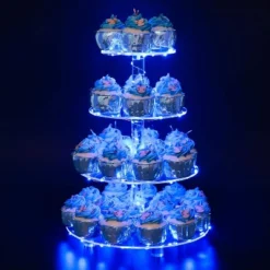 Four-Tier Acrylic Cupcake Stand, Large Cupcake Tray + LED String Lights Top Choice For Wedding & Birthday Party Decorations 13 Four-Tier Acrylic Cupcake Stand, Large Cupcake Tray + LED String Lights Top Choice For Wedding & Birthday Party Decorations -Target KitchenAid GUEST ccd9c381 3c7a 4a90 a533 6bf3db98203d
