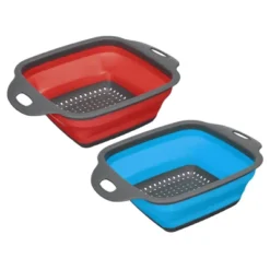 Unique Bargains Collapsible Colander Set Silicone Square Foldable Strainer Convenient Space Saving -Target KitchenAid GUEST ccef66b2 4284 4bdf 900a 3b9a51017b12