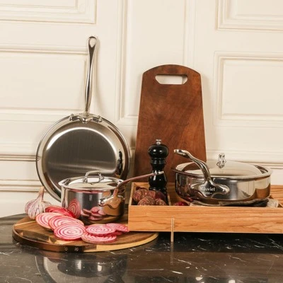 Mauviel M'Cook Stainless Steel 5 Piece Cookware Set 3 Mauviel M'Cook Stainless Steel 5 Piece Cookware Set