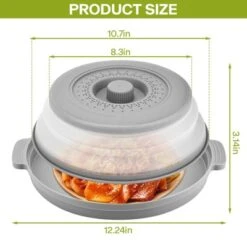 Itopfox Microwave Splatter Cover With Anti-scald Base Plate, Large Plastic & Silicone Vented Collapsible Guard Lid, Plate Holder & Kitchen Colander -Target KitchenAid GUEST cd48646a 942b 40df a0e6 b4a422283919