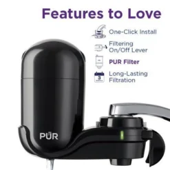 PUR Faucet Vertical Mount Water Filtration System Black: Best Faucet Water Purifier, Easy Installation, Filters Mercury & Lead 16 PUR Faucet Vertical Mount Water Filtration System Black: Best Faucet Water Purifier, Easy Installation, Filters Mercury & Lead -Target KitchenAid GUEST cd6c6207 6f9b 4872 9b4a 406ae1952533