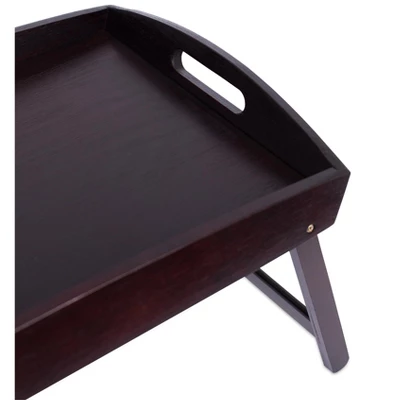 BirdRock Home Bamboo Breakfast Serving Tray - Walnut 5 BirdRock Home Bamboo Breakfast Serving Tray - Walnut - Image 3