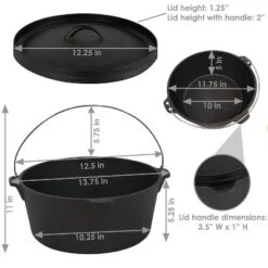 Sunnydaze Decor Sunnydaze Indoor/Outdoor Large Pre-Seasoned Cast Iron Dutch Oven Pot With Lid And Handle - 8 Qt - Black -Target KitchenAid GUEST ce2afda5 d98f 4c53 8e07 6383bb49db24