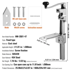 VEVOR Manual Can Opener, Sturdy Tabletop Can Opener For Big Cans, Robust Can Opener With Stand, Height-Adjustable Professional Jar Opener -Target KitchenAid GUEST ce61456c fdbe 48a0 be57 90aa43c8ceb4