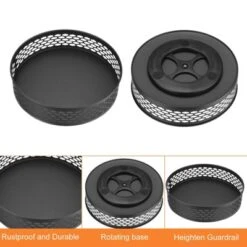 Unique Bargains Carbon Steel Adjustable Rotating Rack Pantry Lazy Susan Organizer 1 Pc