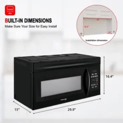 GASLAND 30" Over-The-Range Microwave Oven 1.6 Cu.ft., 300 CFM, Black, OTR1603B -Target KitchenAid GUEST ce907eff c6d1 48ac 9082 d791de38ff5d