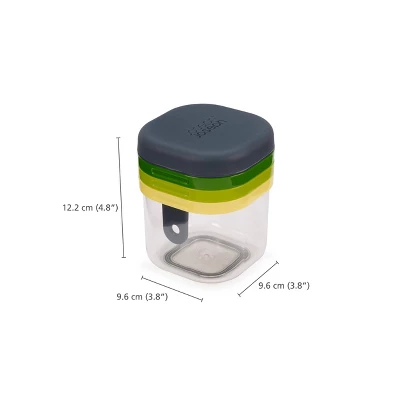 Joseph Joseph Prep Mini 3-in-1 Food Slicing Prep Tool: Stainless Steel Manual Chopper, 3 Blades, Hand Wash, Green 8 Joseph Joseph Prep Mini 3-in-1 Food Slicing Prep Tool: Stainless Steel Manual Chopper, 3 Blades, Hand Wash, Green - Image 6