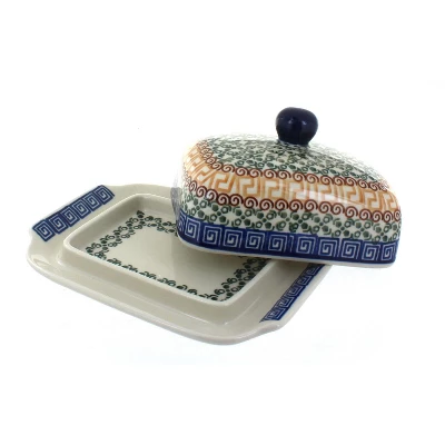 Blue Rose Polish Pottery 295 Ceramika Artystyczna Butter Dish 3 Blue Rose Polish Pottery 295 Ceramika Artystyczna Butter Dish