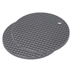 Unique Bargains Silicone Heat Resistant Non-slip Flexible Trivet Mats Deep Gray 2 Pcs -Target KitchenAid GUEST cf35b0d1 1d4a 41ba 9be1 6cef29840069