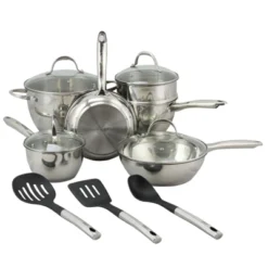 Oster® Oster Ridgewell 13 Piece Stainless Steel Belly Shape Cookware Set In Silver Mirror Polish With Hollow Handle -Target KitchenAid GUEST cfab85d6 33f2 4c6b 9d48 5b991cdecdd7
