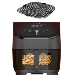 Instant Pot Vortex Plus 6qt Air Fryer With ClearCook - Black: 1800W, 1 Year Warranty, Airfryer Sale