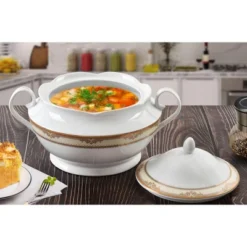 Lorren Home Trends Porcelain 4.25 Qt. Souptureen W/Lid Isabella -Target KitchenAid GUEST d0086355 b65e 409c 8ebc 6f81be4384f8
