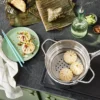 Stainless Steel Stock Pot Steamer Insert - Fits 1.5qt & 3qt Silver - Figmint™: Vegetable & Food Steamer Basket