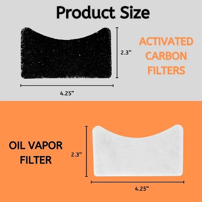 Nispira FDM1501BR Charcoal Oil Vapor Air Fryer Replacement Filters For OVENTE 1.5 Liter Electric Deep Fryer, 3 Packs 4 Nispira FDM1501BR Charcoal Oil Vapor Air Fryer Replacement Filters For OVENTE 1.5 Liter Electric Deep Fryer, 3 Packs - Image 2