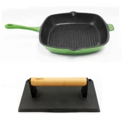 BergHOFF Neo 2Pc Cast Iron Grill Set, Grill Pan & Bacon/Steak Press -Target KitchenAid GUEST d04c2123 167c 44f5 8ee7 276d5a45cead