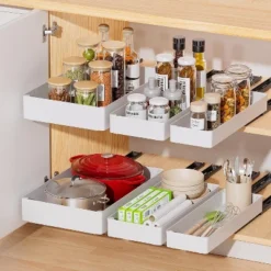 Pull Out Cabinet Organiser, Slide Out Drawer For Kitchen Cupboard, Roll-Out Extendable Sliding Drawer, No Need Drill And Nailing -Target KitchenAid GUEST d1035e13 d45d 4da3 91c4 8d0f76e8f202