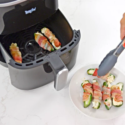 Total Chef Digital Air Fryer 5 Qt 8 Cooking Presets Touch Controls: Black, 1300W, Grill & Bake, Dishwasher-Safe Parts 6 Total Chef Digital Air Fryer 5 Qt 8 Cooking Presets Touch Controls: Black, 1300W, Grill & Bake, Dishwasher-Safe Parts - Image 4