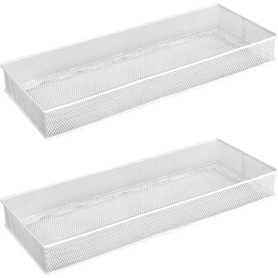 YBM Home White Mesh Drawer And Desk Organizer Tray, Pack Of 2 10 YBM Home White Mesh Drawer And Desk Organizer Tray, Pack Of 2 - Image 8