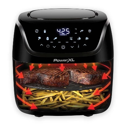 PowerXL 6qt Vortex Pro Plastic/Stainless Steel Airfryer Black: 1500W, Nonstick, Dishwasher-Safe, 12.5lb Capacity 5 PowerXL 6qt Vortex Pro Plastic/Stainless Steel Airfryer Black: 1500W, Nonstick, Dishwasher-Safe, 12.5lb Capacity - Image 3