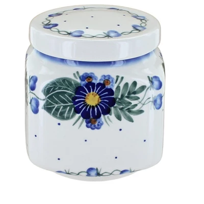 Blue Rose Polish Pottery 31B WR Unikat Medium Canister 5 Blue Rose Polish Pottery 31B WR Unikat Medium Canister - Image 3