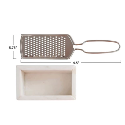 Storied Home Marble And Stainless Steel Grater 3 Storied Home Marble And Stainless Steel Grater