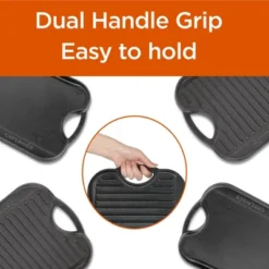 COMMERCIAL CHEF Pre-Seasoned Cast Iron Reversible Grill Griddle 20" X 10", Black 12 COMMERCIAL CHEF Pre-Seasoned Cast Iron Reversible Grill Griddle 20" X 10", Black -Target KitchenAid GUEST d2ea2d11 998e 4113 a8de 0fe01fd9c950