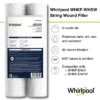 Whirlpool 10" X 2.5" String Wound Whole House Water Filter,35 Micron, NSF Certified, WHKF-WHSW