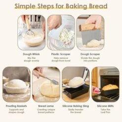 VONATES Cast Iron Bread Pan Set With Baking Tools – 9" Loaf Pans For Sourdough & Artisan Bread -Target KitchenAid GUEST d34dadd5 8c96 4c55 909a fc012311aef9