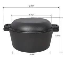 DSVIMOY 2-In-1 Dutch Oven With Dual Handles, 5 Quart Outdoor Camping Deep Pot With Pot Rack For Camping Fireplace Cooking, Black, 12.5"*10.2"*6.2" 8 DSVIMOY 2-In-1 Dutch Oven With Dual Handles, 5 Quart Outdoor Camping Deep Pot With Pot Rack For Camping Fireplace Cooking, Black, 12.5"*10.2"*6.2" -Target KitchenAid GUEST d3859355 3d8c 456d 996d 6c5a7e115abf 1