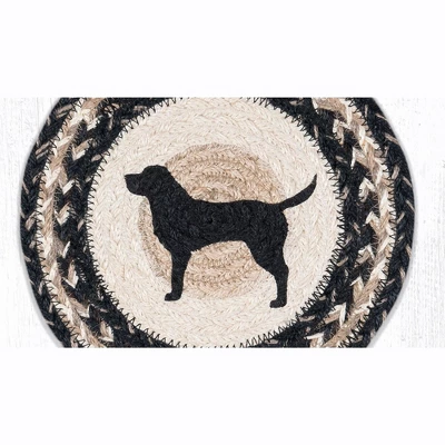 Earth Rugs Black Lab Round Trivet – 10"x10" Dog Silhouette Braided Hot Pad In Rustic Natural Fiber Design 4 Earth Rugs Black Lab Round Trivet – 10"x10" Dog Silhouette Braided Hot Pad In Rustic Natural Fiber Design - Image 2