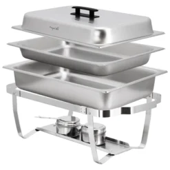 MegaChef 9.5 Quart Foldable Stainless Steel Professional Chafing Dish/Food Warmer/Buffet Server Serving Trays, Set Of 2 13 MegaChef 9.5 Quart Foldable Stainless Steel Professional Chafing Dish/Food Warmer/Buffet Server Serving Trays, Set Of 2 -Target KitchenAid GUEST d449a627 df94 469f 810d 15145ccc2708