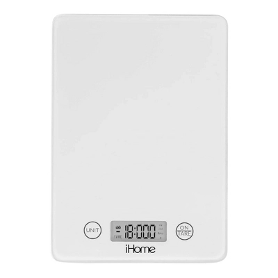 IHome 11lb Glass Kitchen Food Scale 11 IHome 11lb Glass Kitchen Food Scale - Image 9