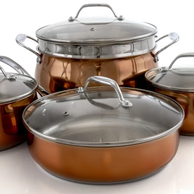 Oster® Oster Carabello 9 Piece Stainless Steel Cookware Combo Set In Copper 9 Oster® Oster Carabello 9 Piece Stainless Steel Cookware Combo Set In Copper - Image 7