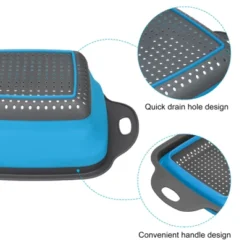 Unique Bargains Collapsible Colander Set Square Foldable Strainer With Handle Space Saving -Target KitchenAid GUEST d4e1ddd6 0f2e 4f94 ba60 d4fd246985a2