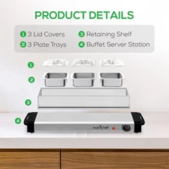 NutriChef Food Warming Tray / Buffet Server / Hot Plate Warmer -Target KitchenAid GUEST d4e735bb 3ced 4631 943a fd22619c158e