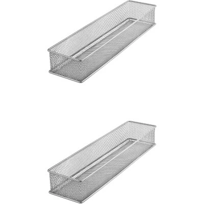 YBM Home Silver Mesh Drawer And Desk Organizer Tray, Pack Of 2 10 YBM Home Silver Mesh Drawer And Desk Organizer Tray, Pack Of 2 - Image 8