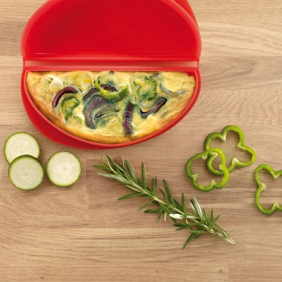 Lekue Microwave Omelet Cooker Red Silicone 5 Lekue Microwave Omelet Cooker Red Silicone - Image 3