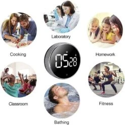 Link LED Modern Knob Rotation Kitchen Timer Large Display Timer Magnetic Back Great For Baking Classrooms Fitness Studying Easy For Kids & Seniors -Target KitchenAid GUEST d54f6bdb 58c0 48dd ab0b ec46844c85fb