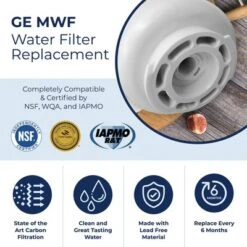 PureLine MWF Replacement Water Filter For GE® Refrigerators, Replaces Kenmore 46-9991, Smartwater MWFP And Filter Models MWFINT, GWF, GWFA (4 Pack) 12 PureLine MWF Replacement Water Filter For GE® Refrigerators, Replaces Kenmore 46-9991, Smartwater MWFP And Filter Models MWFINT, GWF, GWFA (4 Pack) -Target KitchenAid GUEST d58befd8 e1f4 4b09 9f27 5df05ddd6559 1