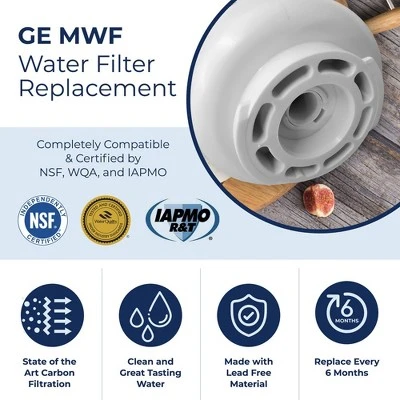 PureLine MWF Replacement Water Filter For GE® Refrigerators, Replaces Kenmore 46-9991, Smartwater MWFP And Filter Models MWFINT, GWF, GWFA 6 PureLine MWF Replacement Water Filter For GE® Refrigerators, Replaces Kenmore 46-9991, Smartwater MWFP And Filter Models MWFINT, GWF, GWFA - Image 4